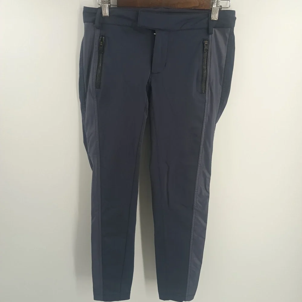 Lululemon Here to There Pant Navy Blue Slim Fit Commuter Trousers Size 6